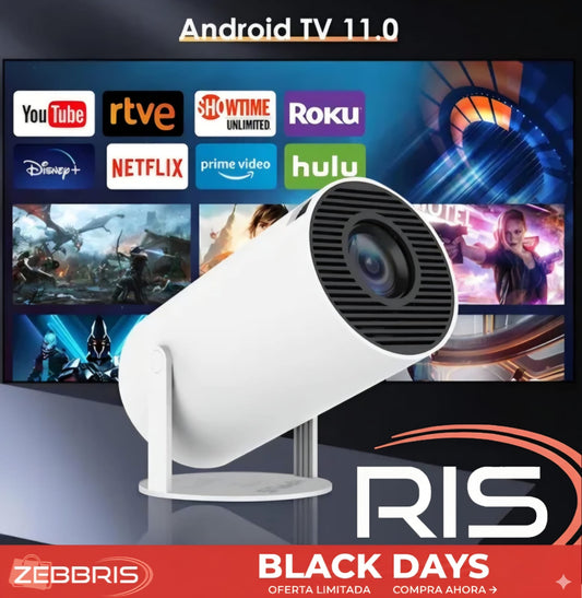 Proyector zebbris Smart Para Cine En Casa Hy300 1080hd Android 11 Co