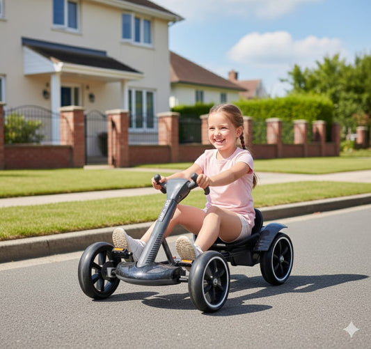 Carrito Zebbris Electrico Plegable Go Kart Colores Para Niño Rojo y Negro