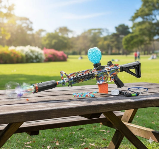 Rifle Zebbris De Hidrogel Juguete M416 Con Luz Y Humo