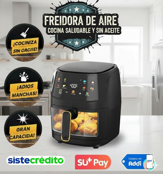 Freidora De Aire Sin Aceite 12l Schaffhausen, Digital Color Negro
