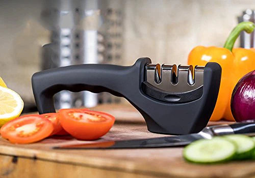 Afilador De Cuchillos Tijeras Navajas Acero Inoxidable Ergonómico
