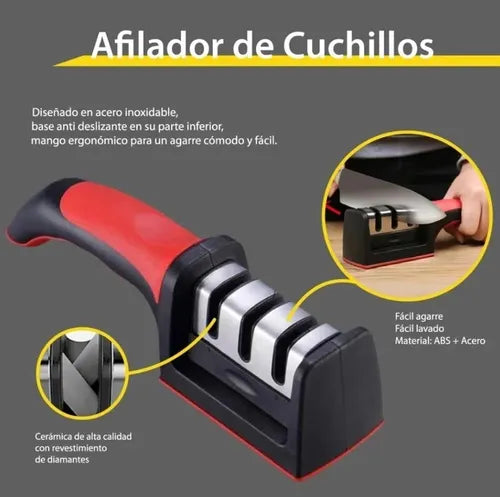 Afilador De Cuchillos Tijeras Navajas Acero Inoxidable
