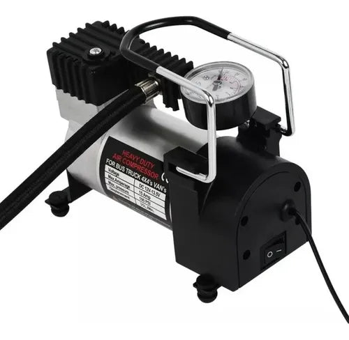 Mini Compresor De Aire Gris 12v 150 Psi Metalico Auto Cicla