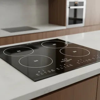 Estufa De Inducción 3600w Renahouse Germany 4 Puestos Color Negro