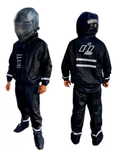 Traje Impermeable Para Moto Zebbris 4 Piezas Pvc