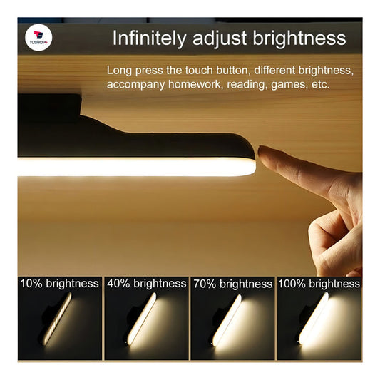 Luz de lectura magnética Tushop LED lámpara de escritorio negra ajustable