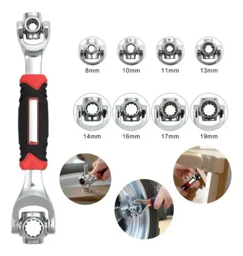 Llave Universal 48 En 1 Multifunción, Cabezal Giratorio 360°