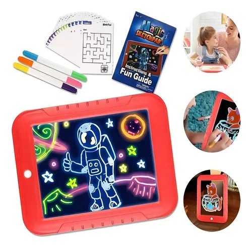 Magic Pad Rojo - Tableta De Dibujo magica para niños