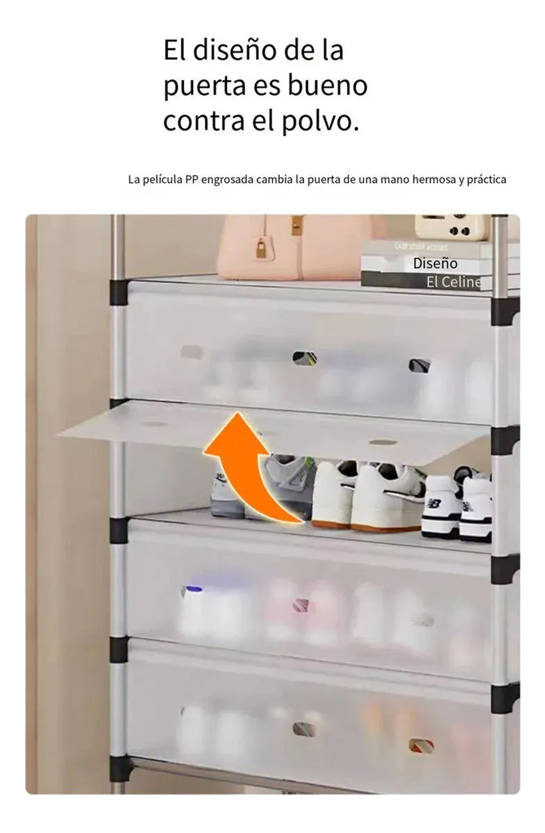 Estante Organizador Zapatos Con Perchero Zebbris 5 Niveles