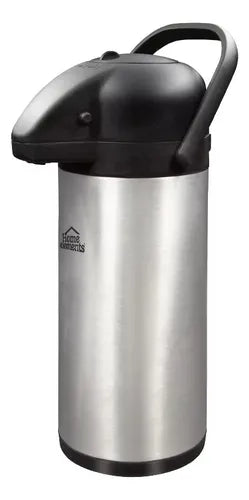 Termo Bomba Para Café Con Dispensador 3 Lt Home Elements Color Plateado