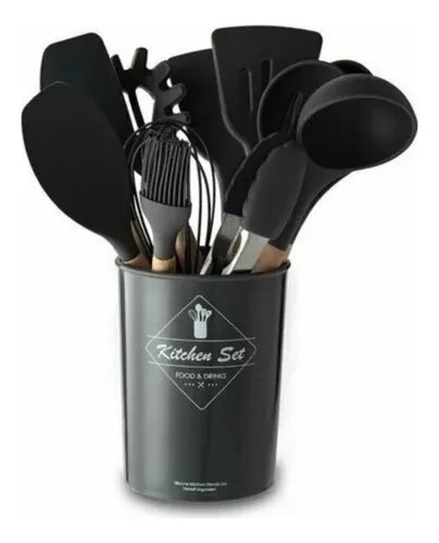 Set De 12 Utensilios Para La Cocina En Silicona
